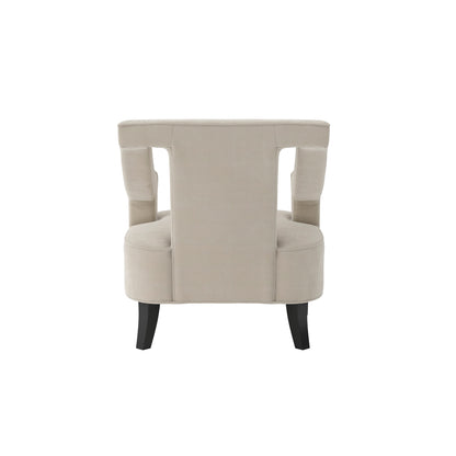 Letterkenny Upholstered Ivory Chenille Armchair