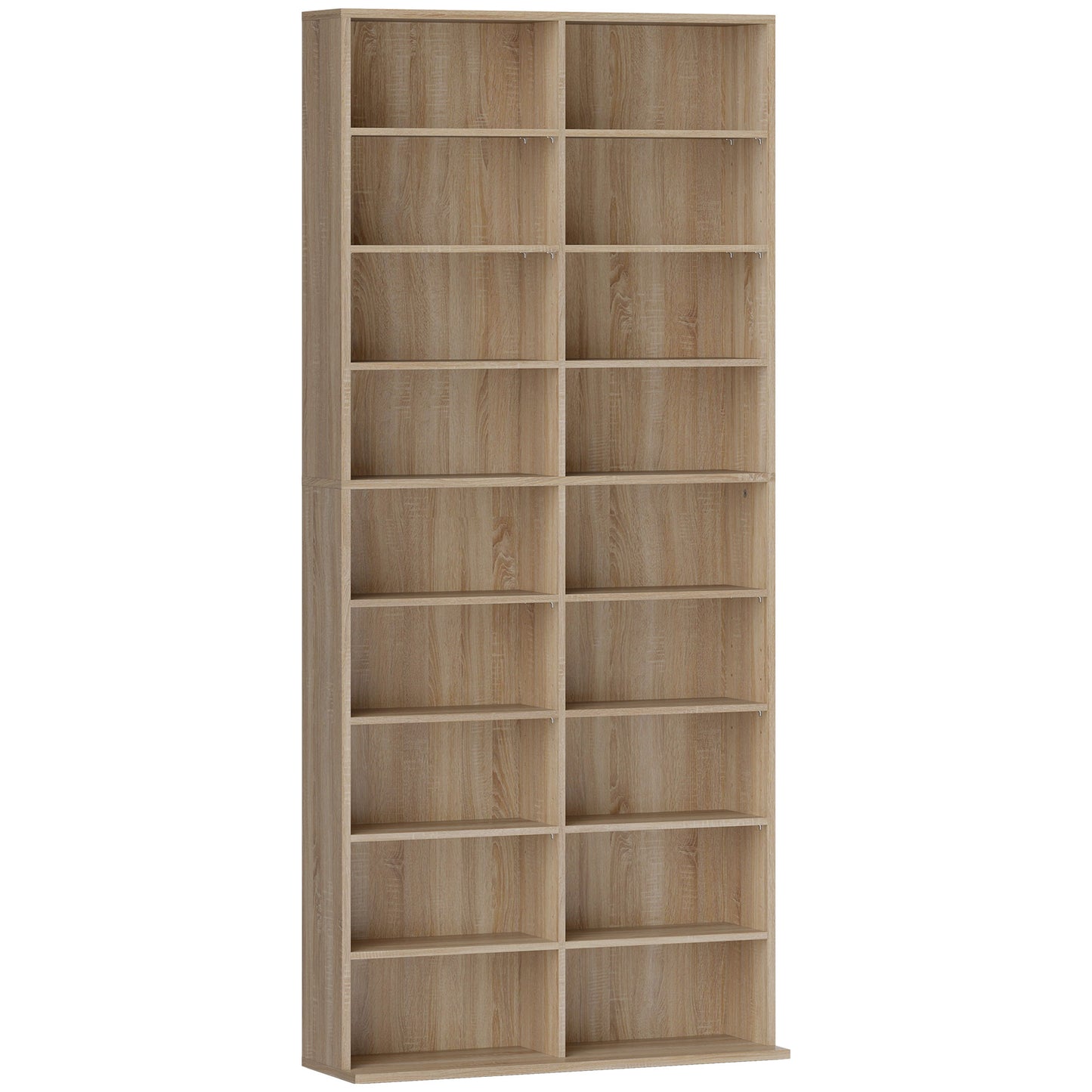 Karave Wood Natural Finish Tall Media Storage Tower With 640 Disc Capacity