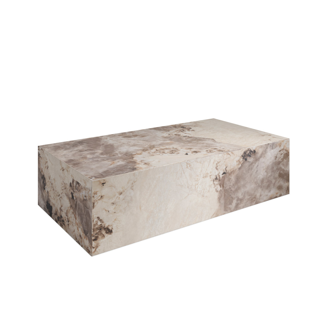 Dingle Brown Pandora Marble Effect Rectangular Coffee Table