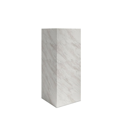 Dingle White Marble Effect Large Pedestal Side table