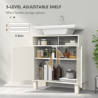 Nenola Cream White Under Sink Storage Cabinet For Basin
