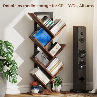 Modo Wood Wood Effect 6 Section Tree Style Bookcase