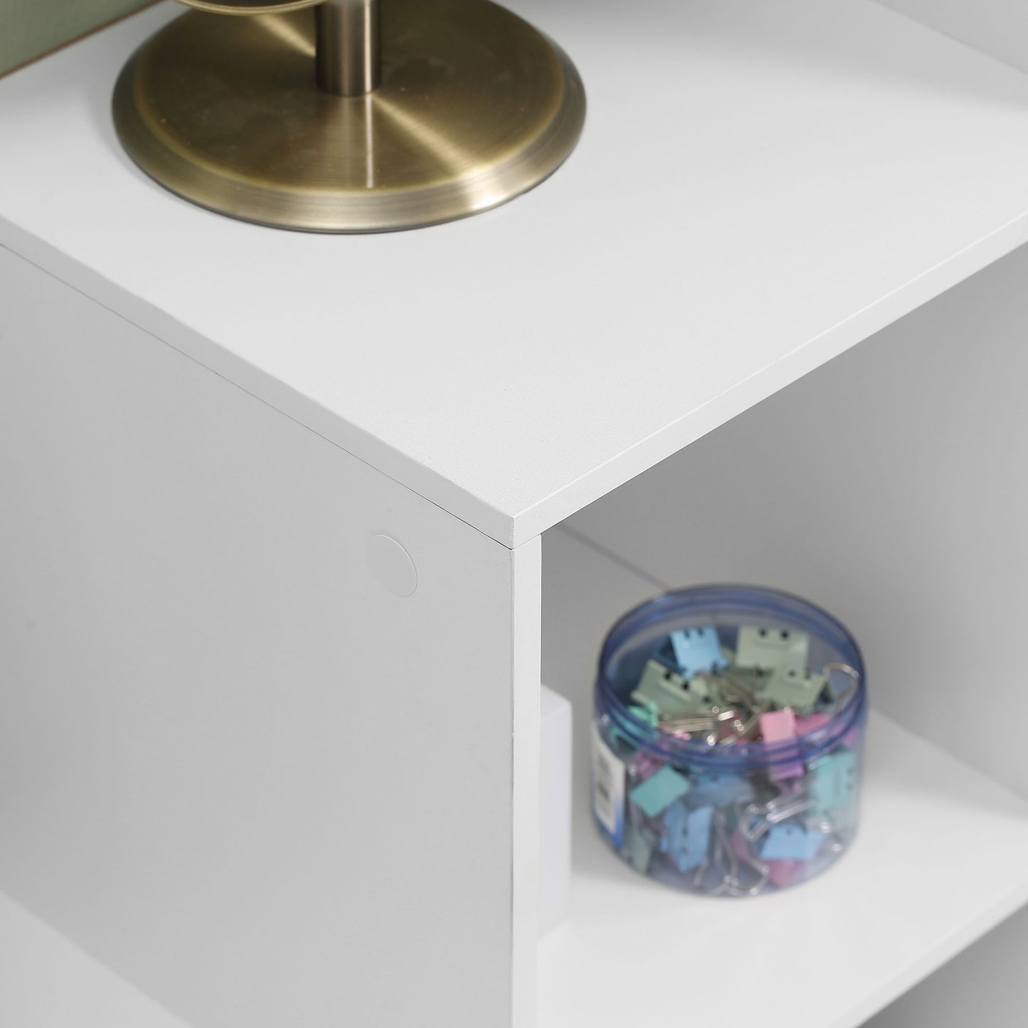 Yora Wood White 3 Tier 6 Cube Storage Bookcase