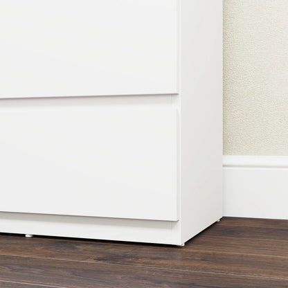 Staki Wooden Neutral Finish 5 Drawer Modern Storage Chest