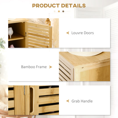 Elfi Naba Wooden Natural Rustic Slatted 3 Door Shoe Cabinet With 8 Shelves