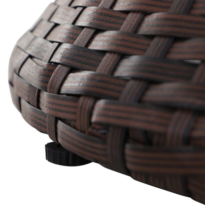 Vesara Rattan Brown Ice Bucket Garden Bistro Table