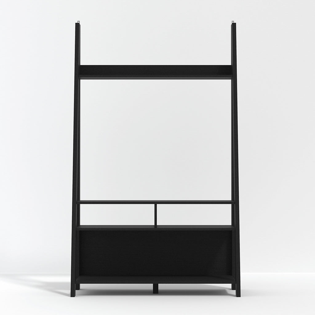Athy Small Black Wooden Ladder TV Unit