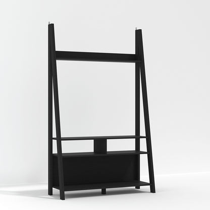 Athy Small Black Wooden Ladder TV Unit