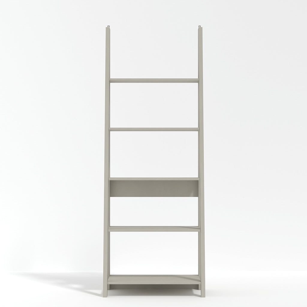 Athy Grey Wooden Ladder Bookcase 5 Shelves