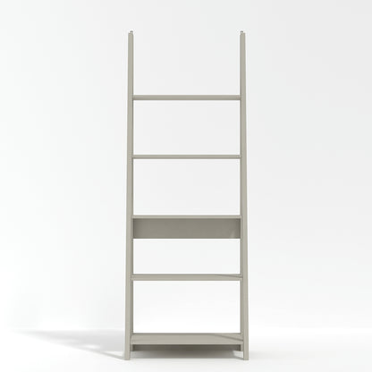 Athy Grey Wooden Ladder Bookcase 5 Shelves