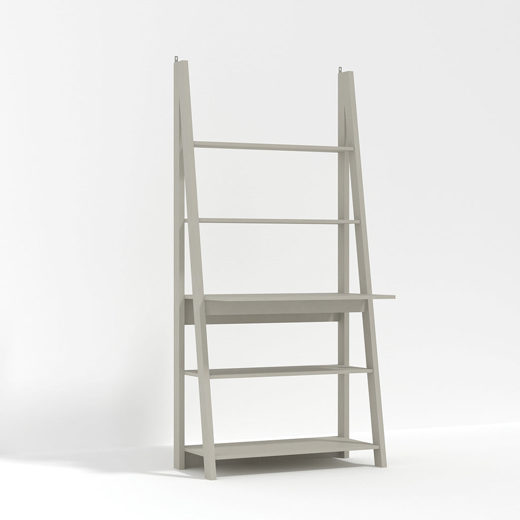 Athy Grey Wooden Ladder Desk 5 Shelves