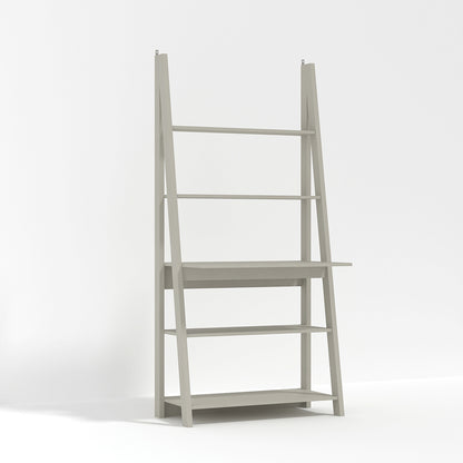 Athy Grey Wooden Ladder Desk 5 Shelves