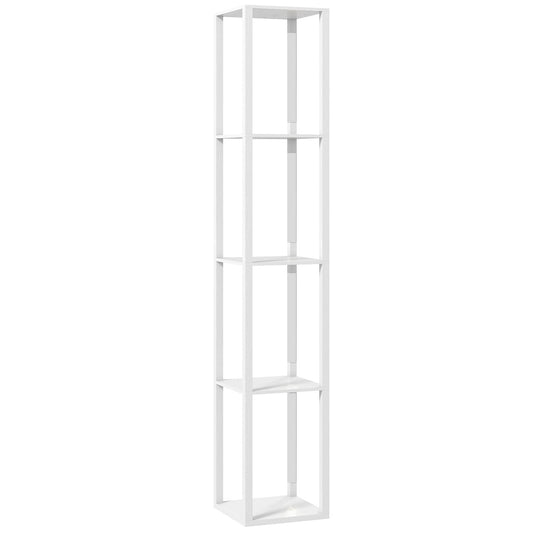 Nedi Lave Wood White Shelf Floor Lamp With 3 Brightness Levels