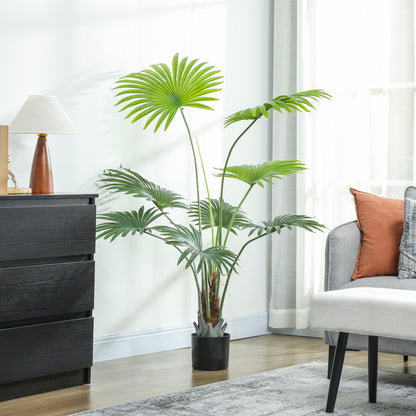 Raravere Tall Artificial Palm Style Tree With Natural Trunk Detail In Pot H8 145cm