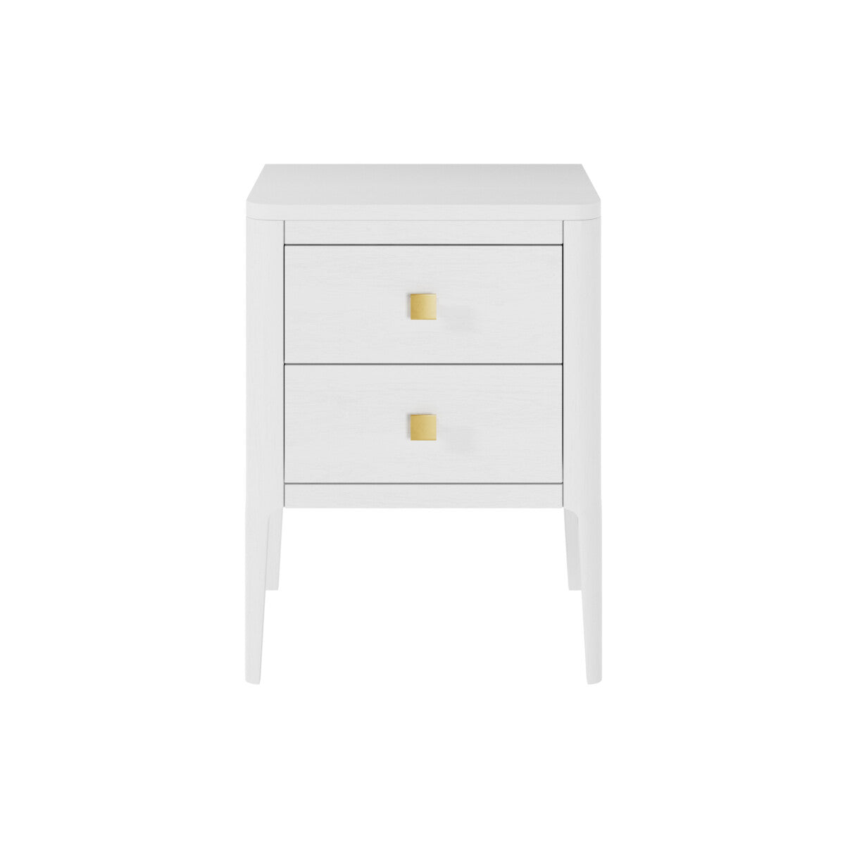 Paraty White Wood Grain Two Drawer Bedside Table