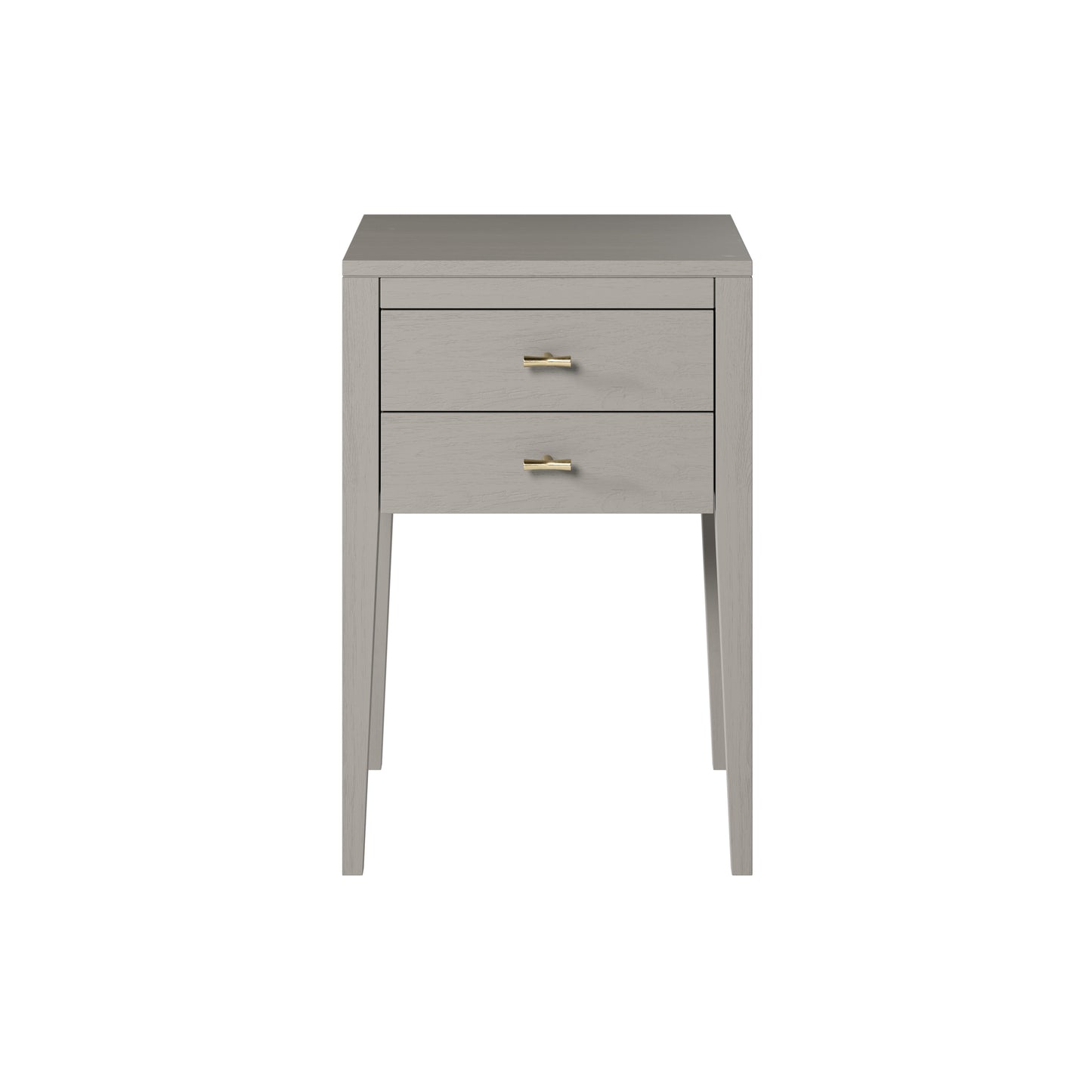 Fortaleza Mist Grey Wood Grain 2 Drawer Bedside Table