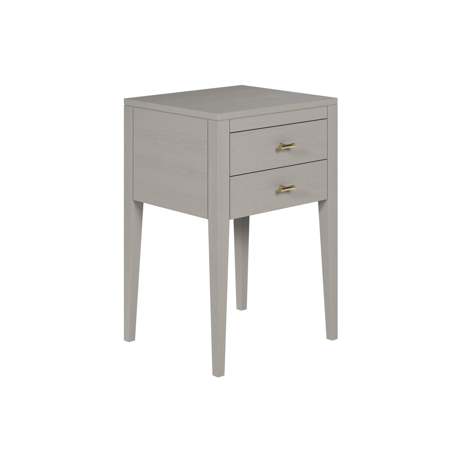 Fortaleza Mist Grey Wood Grain 2 Drawer Bedside Table