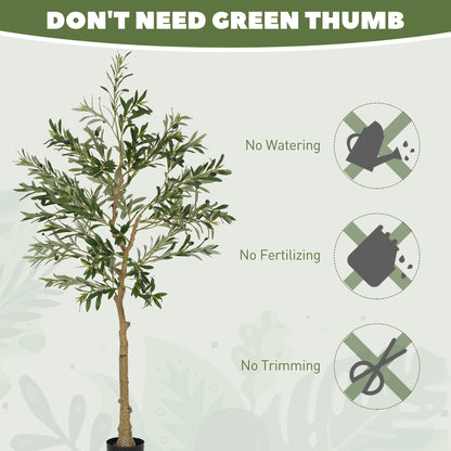 Selena Vavi Set Of 2 Artificial Olive Style Trees With Silk Leaf Finish