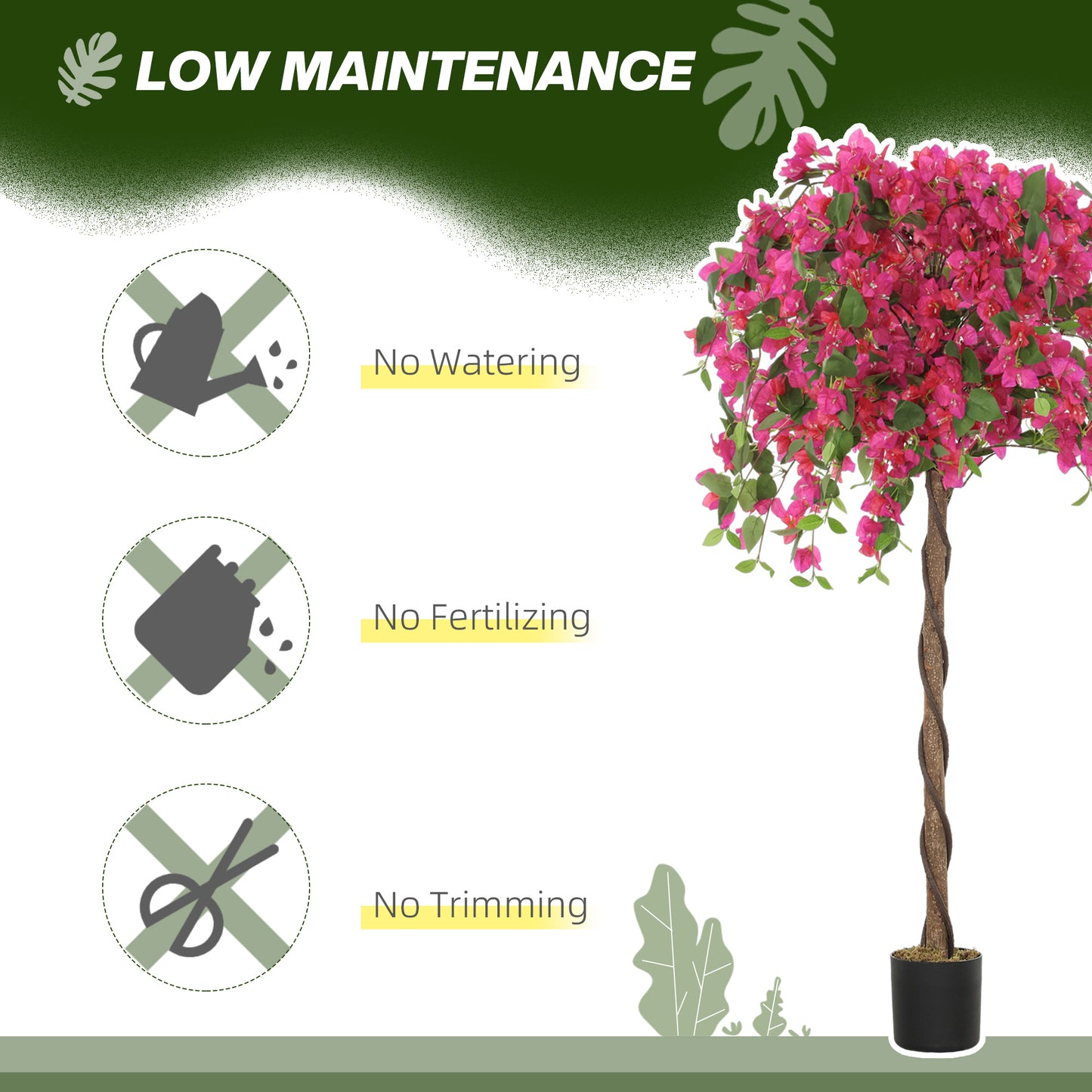 Lecole Pair Of Artificial Murraya Blossom Trees In Pots 120cm Red