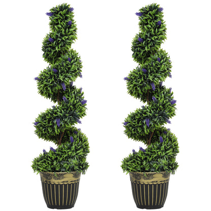 Ribara Set Of 2 Artificial Lavender Style Trees H8 115cm