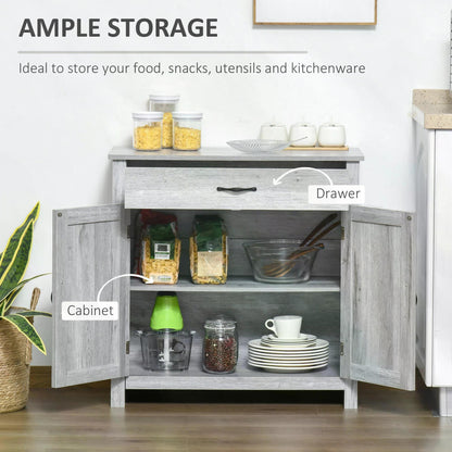 Toro Noyo Grey Wood Farmhouse Style Sideboard With Sliding Barn Doors
