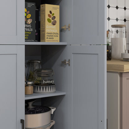 Keketa 171cm Wooden Grey 4 Door Modern Kitchen Pantry Cabinet