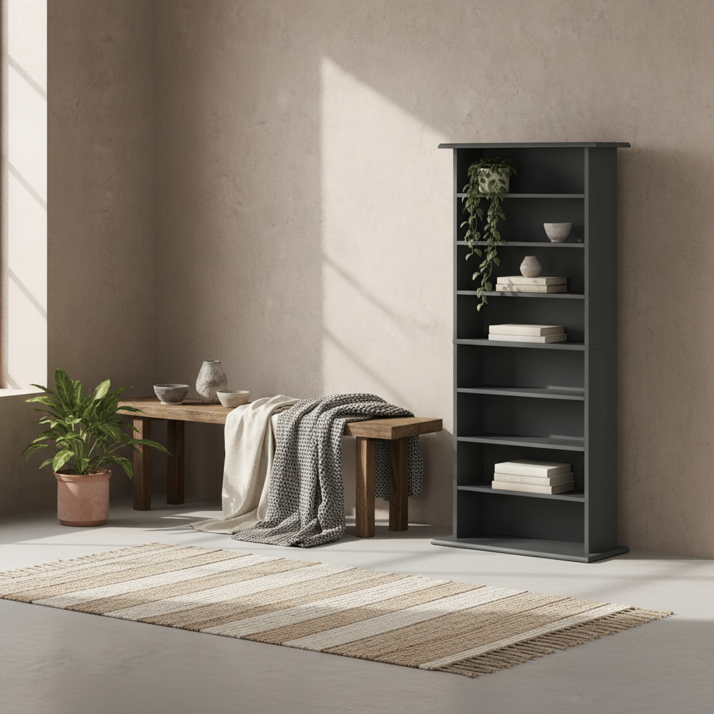 Wood Grey CD Storage Unit With 360 Disc Capacity