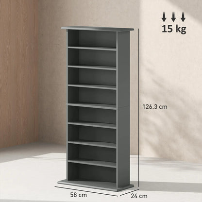 Wood Grey CD Storage Unit With 360 Disc Capacity