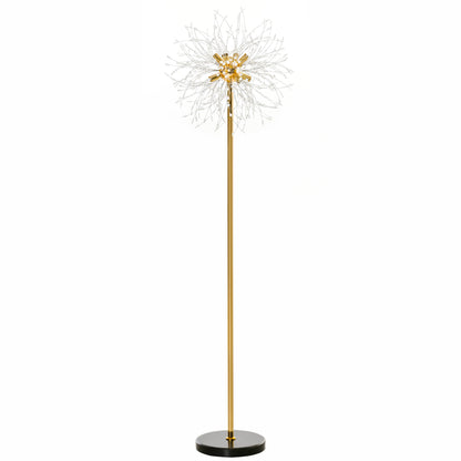 Dodine Metal And Crystal Dandelion Style Floor Lamp With Foot Switch 160 cm