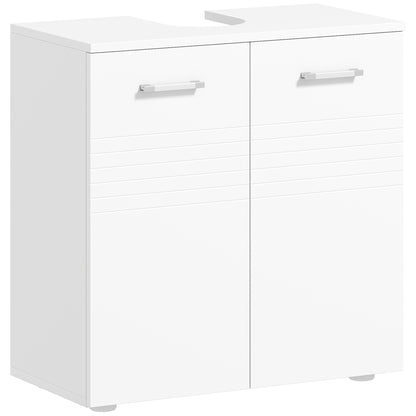 Letake Vaka High Gloss White Under Sink Vanity Cupboard With Adjustable Internal Shelving