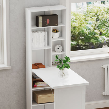 Larono 98cm White 3 Section Work Desk With Writing Board And Storage