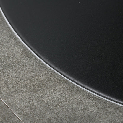 Dira Lina Metal And Wooden Black Round Bistro Dining Table