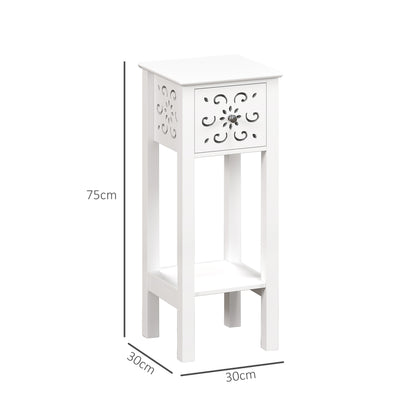 Tonoto Set Of 2 Wooden Floral Cut Out Accent Side Tables
