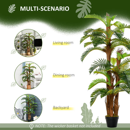 Vira Nole Set Of 2 Artificial Tropical Fern Style Plants In Pots H8 150cm