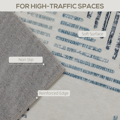Keni Polyester Multi Colour Geometric Non Slip Washable Rug 230 x 160 cm