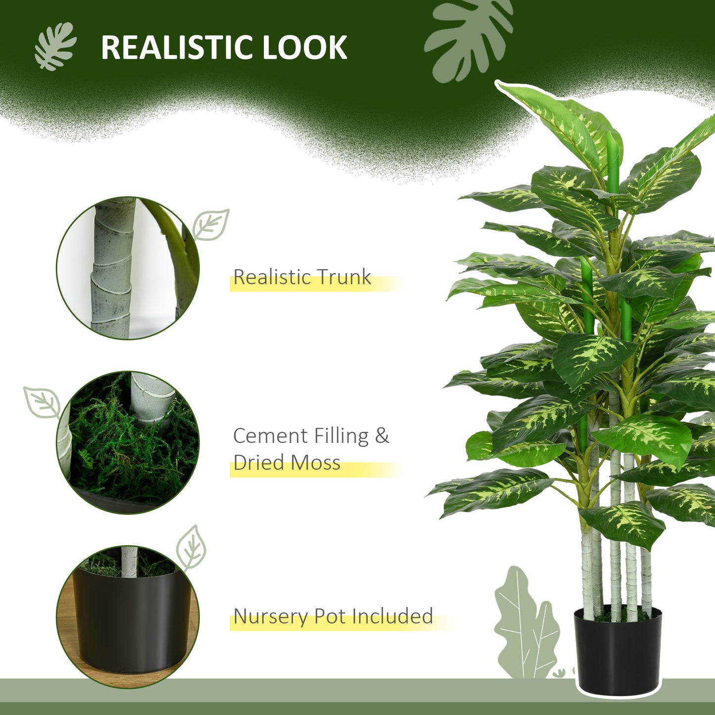 Nido Artificial Evergreen Style Tree In Nursery Pot For Indoor Display