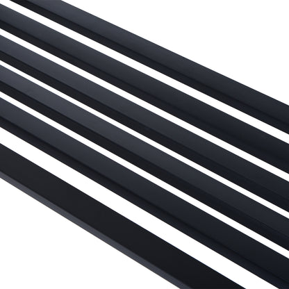 Yota Nile 127cm Steel Black Powder Coated Garden Bench