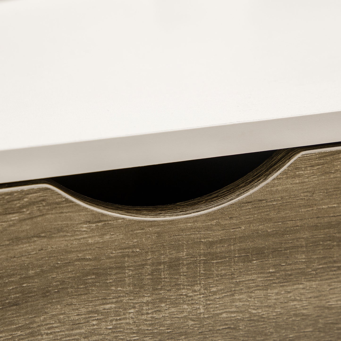 Nanola Wood White  and Grey Coffee Table With 2 Drawers