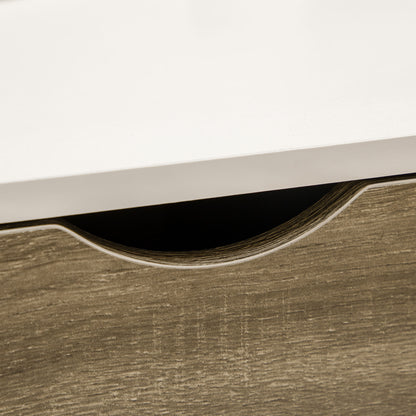 Nanola Wood White  and Grey Coffee Table With 2 Drawers