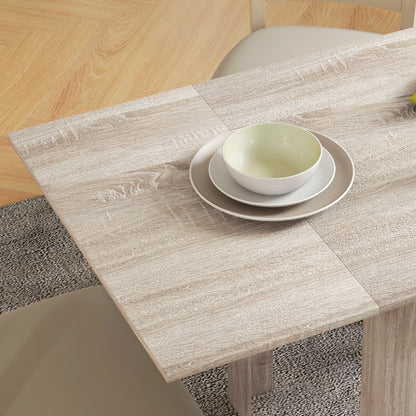 Sozilu Wooden Wood Effect Drop Leaf Dining Table Seating 4