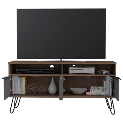 Kranidi Bleached Oak Wood Wide Screen TV Unit With 4 Doors