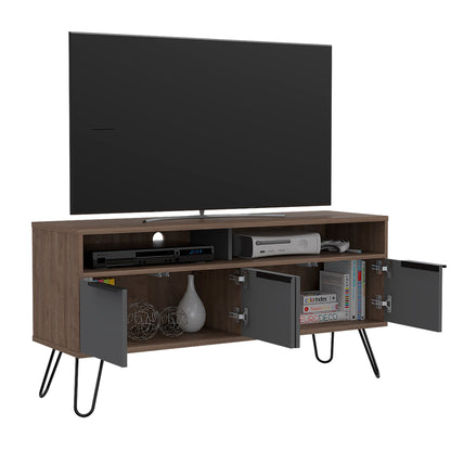 Kranidi Bleached Oak Wood Wide Screen TV Unit With 4 Doors