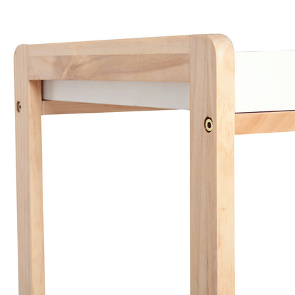 Vesa Wooden White 3 Tier Mobile Kitchen Trolley With Shelves