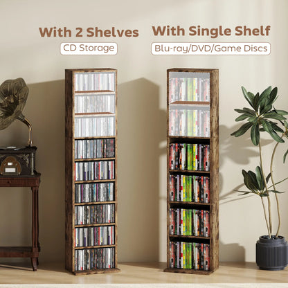 Alste 140cm Wooden Rustic Brown Narrow Bookcase Storage Unit