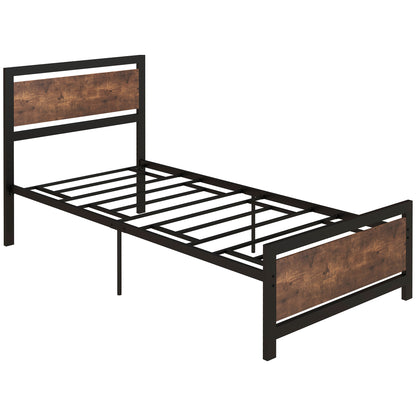 Lemisa 3FT Single Metal Bed Frame with Headboard and Footboard