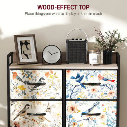 Tonona Wooden White 6 Drawer Storage Chest