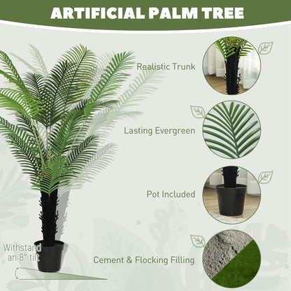 Seta Tall Artificial Areca Palm With Layered Leaf Detail In Pot H8 175cm Green