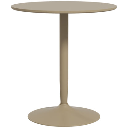 Ratapa Metal Light Brown Minimal Round Dining Table For 2