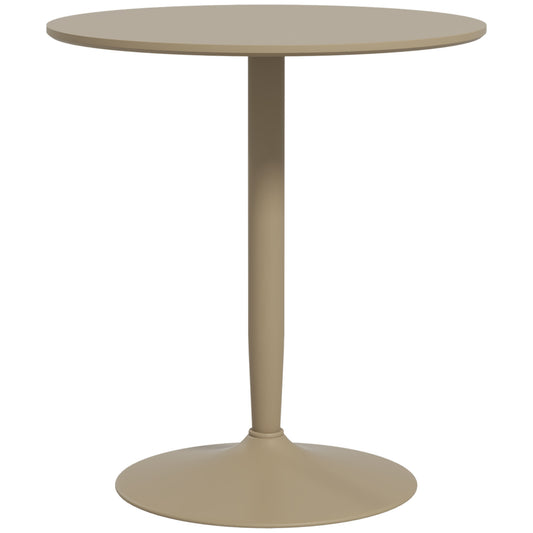 Ratapa Metal Light Brown Minimal Round Dining Table For 2