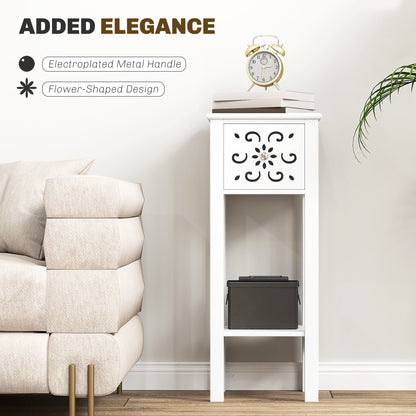 Tonoto Set Of 2 Wooden Floral Cut Out Accent Side Tables